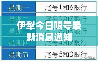 伊犁今日限号最新消息通知