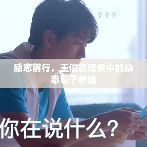 励志前行，王俊凯语录中的励志句子精选