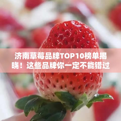济南草莓品牌TOP10榜单揭晓！这些品牌你一定不能错过！