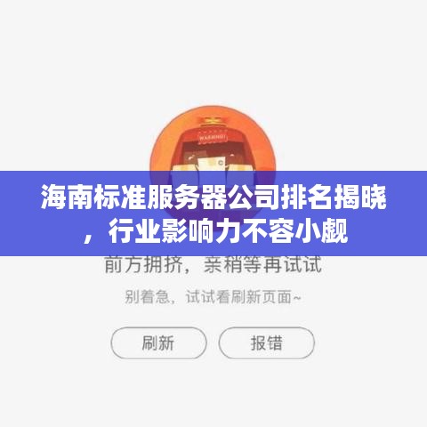 海南标准服务器公司排名揭晓，行业影响力不容小觑